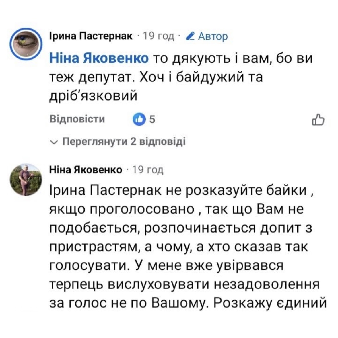 Ірина Пастернак скандал